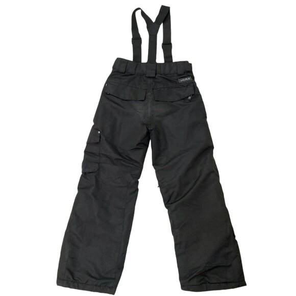 Planet Earth Snow Cargo Pants Kids Small Black Suspenders Warm Insulated Outdoor - Picture 6 of 13